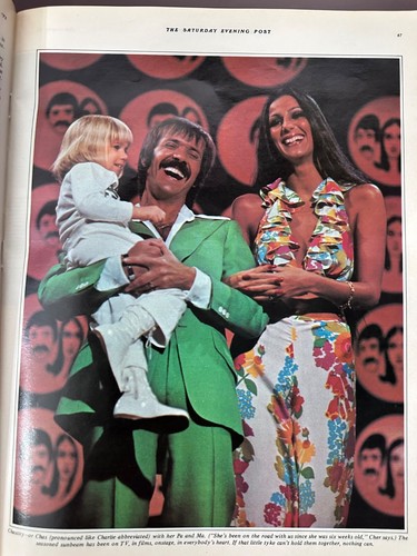 Sonny und Cher mit Keuschheit Farbfoto Verbreitung SAMSTAG ABEND POST 1973
