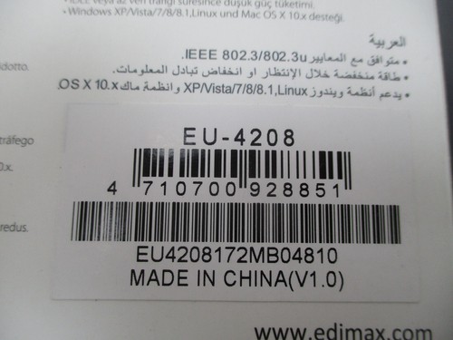 lot of 2 Edimax EU-4208 USB 2.0 Ethernet Adaptor 10/100Mbps - Picture 9 of 10