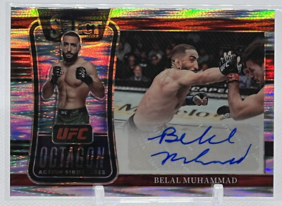 Mahammed Auto2 💥BELAL MUHAMMAD AUTO 2022💥PANINI SELECT UFC RED PRIZM OCTAGON AUTO SP🔥🔥 ...