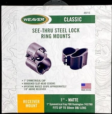 Weaver Remington 742/760 See-Thru Scope Mounts 1" Matte Black - 49715