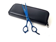 Professional GERMAN Barber Hair Cutting Scissors Shears Size 6.5" Titanium Blue