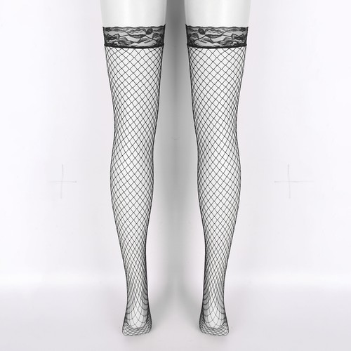 Women's Glossy Lace Thigh High Stockings Stay Up Oil Glossy Sheer Pantyhose - Picture 99 of 103