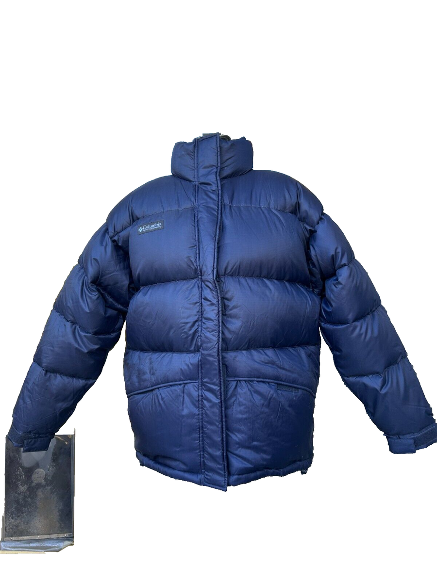 Columbia Women's Goose Down Navy Blue Full Zip Jacket Size L