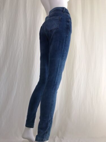 Topshop Moto Women's Super Skinny Jeans Denim Blue High Rise Size 28 - Picture 7 of 11