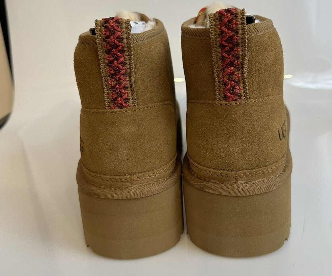 UGG Women's Neumel Heritage Platform Boots US 10 Lace-Up Chukka Chestnut NIB image 7
