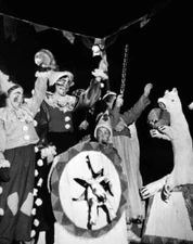 Procession young clowns going fireworks Guy Fawkes Night London UK- 1933 Photo