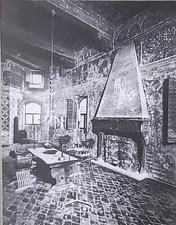 Sala Dei Pappagalli, Palazzo Davanzati, Florence Italy Magic Lantern Glass Slide