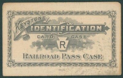 c1920 Keystone Railroad Pass Case Identification Card Casy Dodge City KS Train 
