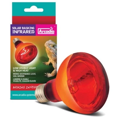 Arcadia InfraRed Solar Basking Spot Reptile Heat Lamp (E27) Vivarium Light Bulb