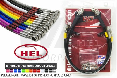 Models 1988-90 HEL Front Braided Brake Hose Kit for BMW 3 Series E30 M3