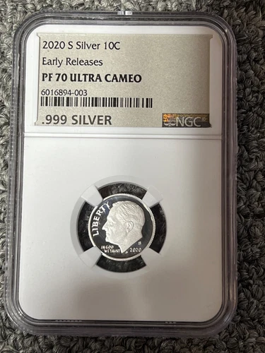 2020-S 10C Roosevelt SILVER  Dime PF70 ULTRA CAMEO NGC  EARLY RELEASES