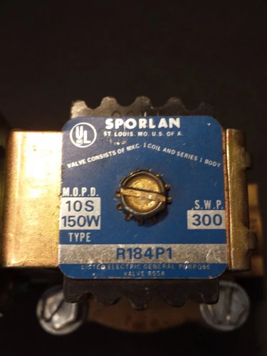 Sporlan R184P1 Solenoid Valve MKC-1 Coil 120V 10W New 10S 150W 300 SWP 1/2" FIP