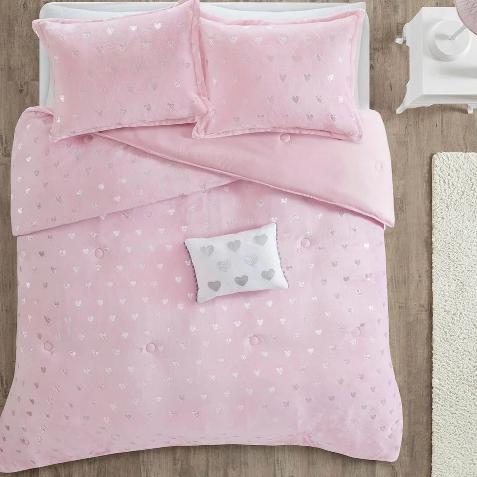 Mi Zone Rosalie Comforter Set Twin/ TXL Pink Silver - Image 3 of 4