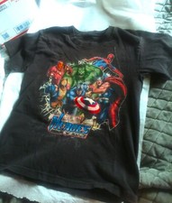 MARVEL SUPER HERO CHARACTERS BOYS YOUTH T SHIRT L