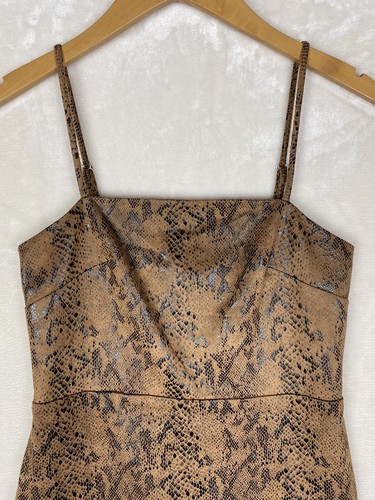 GB Gianni Bini Mini Dress Womens Small Sheath Snake Cocktail Evening Mob Wife - Picture 2 of 14