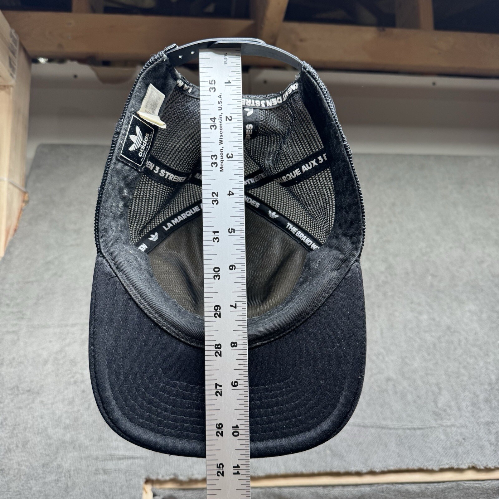 Adidas Hat White Patch Adjustable Mesh Trucker Sn… - image 6