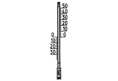 TFA Dostmann Zier-Thermometer 27cm Kunststoff schwarz Thermometer Wetter NEU  