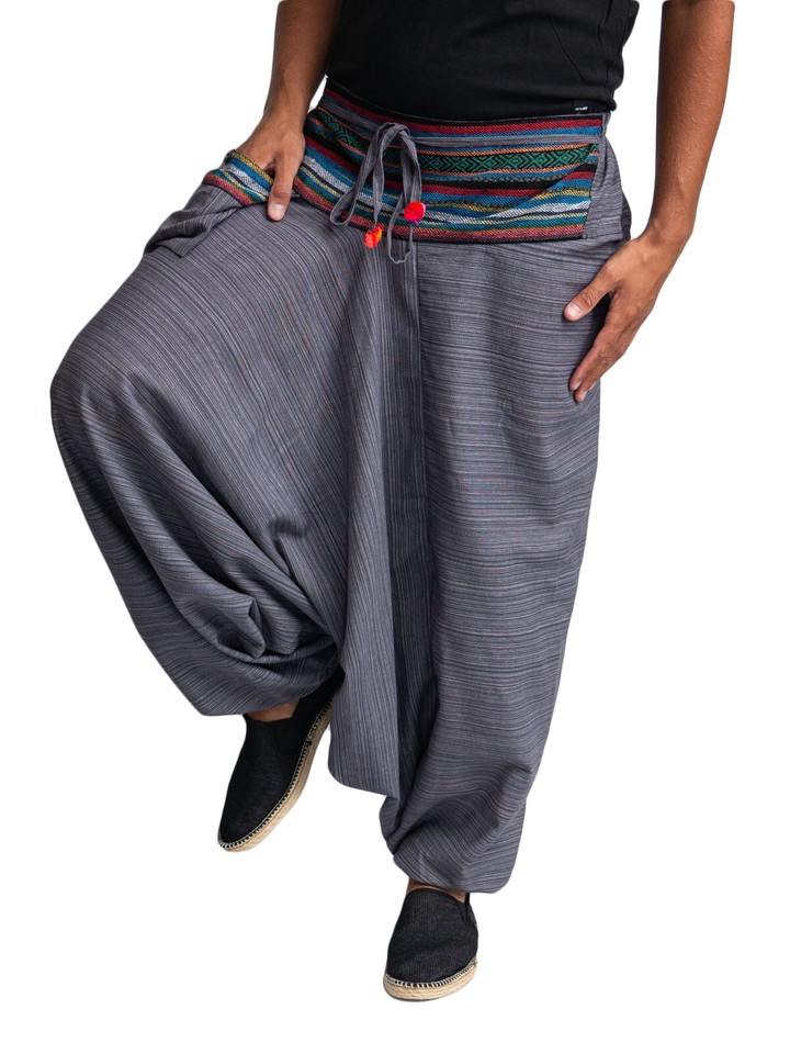 Goa Hose Herren - Leichte Haremshose Aladin Style Für Sommer & Freizeit