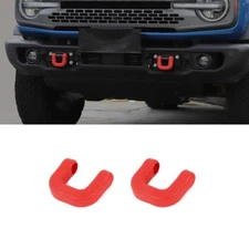 Red Front Bumper Track Tow Hook Trailer Trim Cover Protect For Ford Bronco 2021+