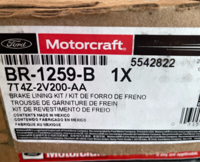 BR1259B Motorcraft  Premium Disc Brake Pad Set Rear,7T4Z-2V200-AA