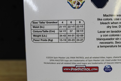 Paw Patrol Boys Cotton Brief Underwear, 5-Pack-Size 4 - NEW IN BOX - 45299 - Picture 4 of 4