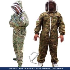 XL Adult Beekeeper Full Bee Suit with Fence Veil - Camouflage Conceal Green