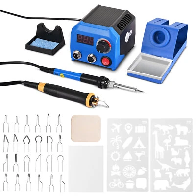 VUSDDY Brandmalmaschine 50W LCD Holzbrenner 700°C für Holz Brandmalkolben Brandmaler