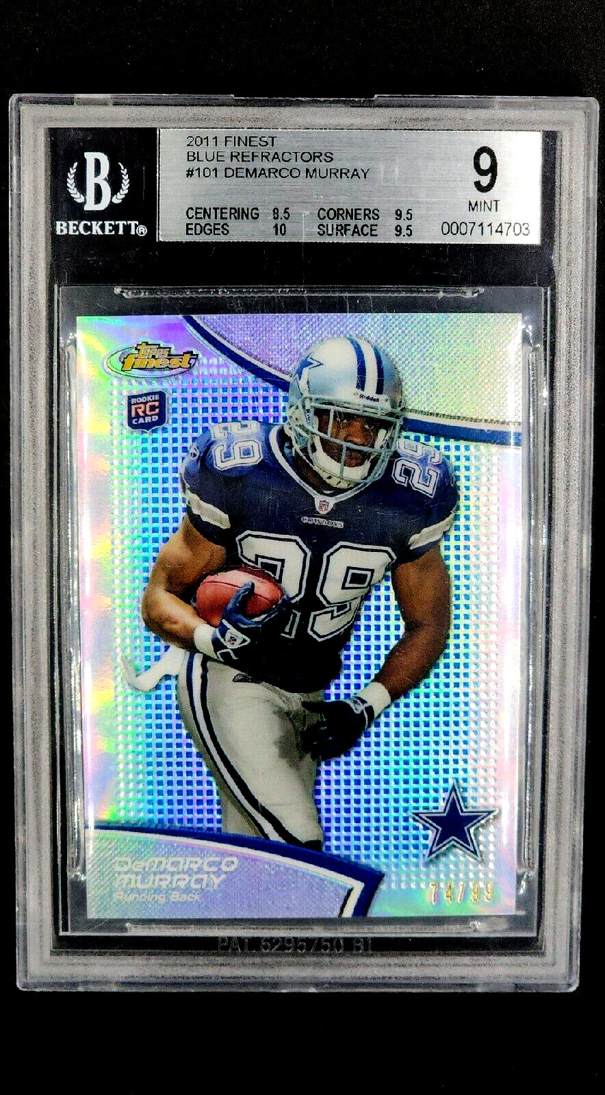 DeMarco Murray Finest #101 Blue Refractor