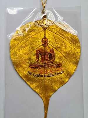 The Golden Buddha Temple, Holy Bodhi Leaf  , Wat Trai Mit , Bangkok Thailand.