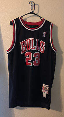 Men's Mitchell & Ness Black & Red Michael Jordan Chicago Bulls #23