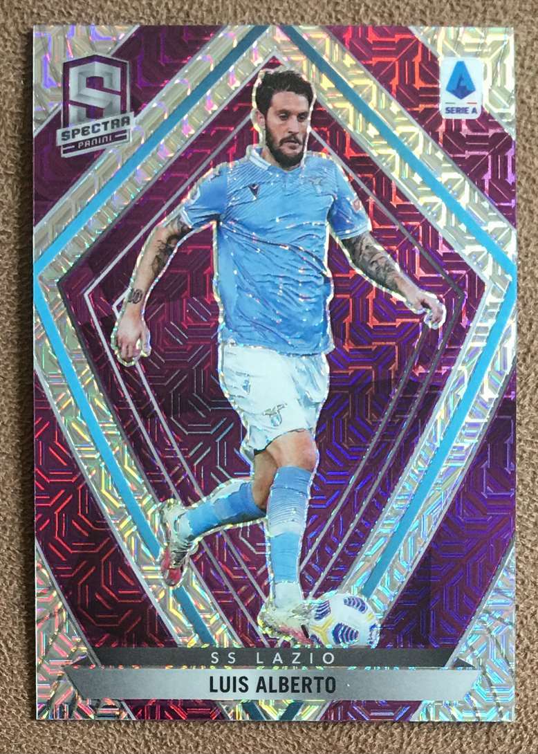 2020-21 Panini Chronicles Spectra Purple Mojo Luis Alberto Lazio Parallel #7