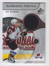 2005-06 UD SP GAME USED RAY BOURQUE JERSEY AUTHENTIC FABRICS AF-RB Avalanche