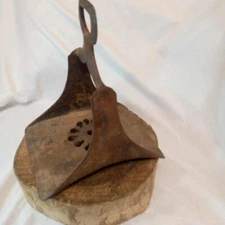 Antique Islamic Ottoman Turkish Silver Inlay Saddle Stirrups 18 Century n3