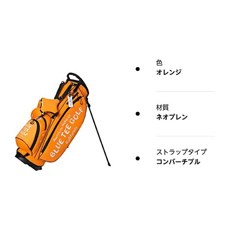 BLUE TEE GOLF California Stand Caddy Bag CB-003 Type 9 BLUE TEE GOLF California Stand Caddy Bag CB-003 Type 9