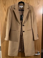 Hobbs Coat Tilda 100% Wool Camel Peacoat Uk 8
