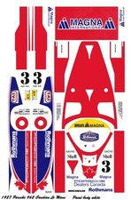 3 Canadian Porsche 962 1987 1/64th Scale Waterslide Slot Car Decals