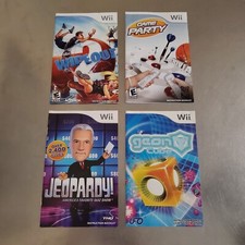 Nintendo Wii Lot: Wipeout, Game Party, Jeopardy, Geon Cube - BOOKLETS ONLY