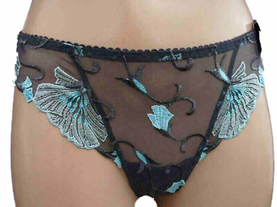 Prima Donna Sansibar grauer Tanga Style Deep Sea Pearl 0661850 durchsichtiges Höschen