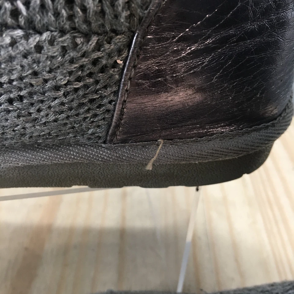 Botas Arizona para mujer 9 media pantorrilla invierno botas de nieve tela gris punta redonda planas Foto 3 de 4