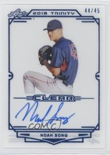 2019 Leaf Trinity Clear Auto Blue 44/45 Noah Song #CA-NS1 Auto 0c6