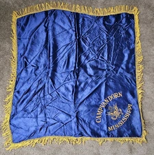 Vintage Camp Van Dorn Mississippi Army Eagle Silk? Banner Rare