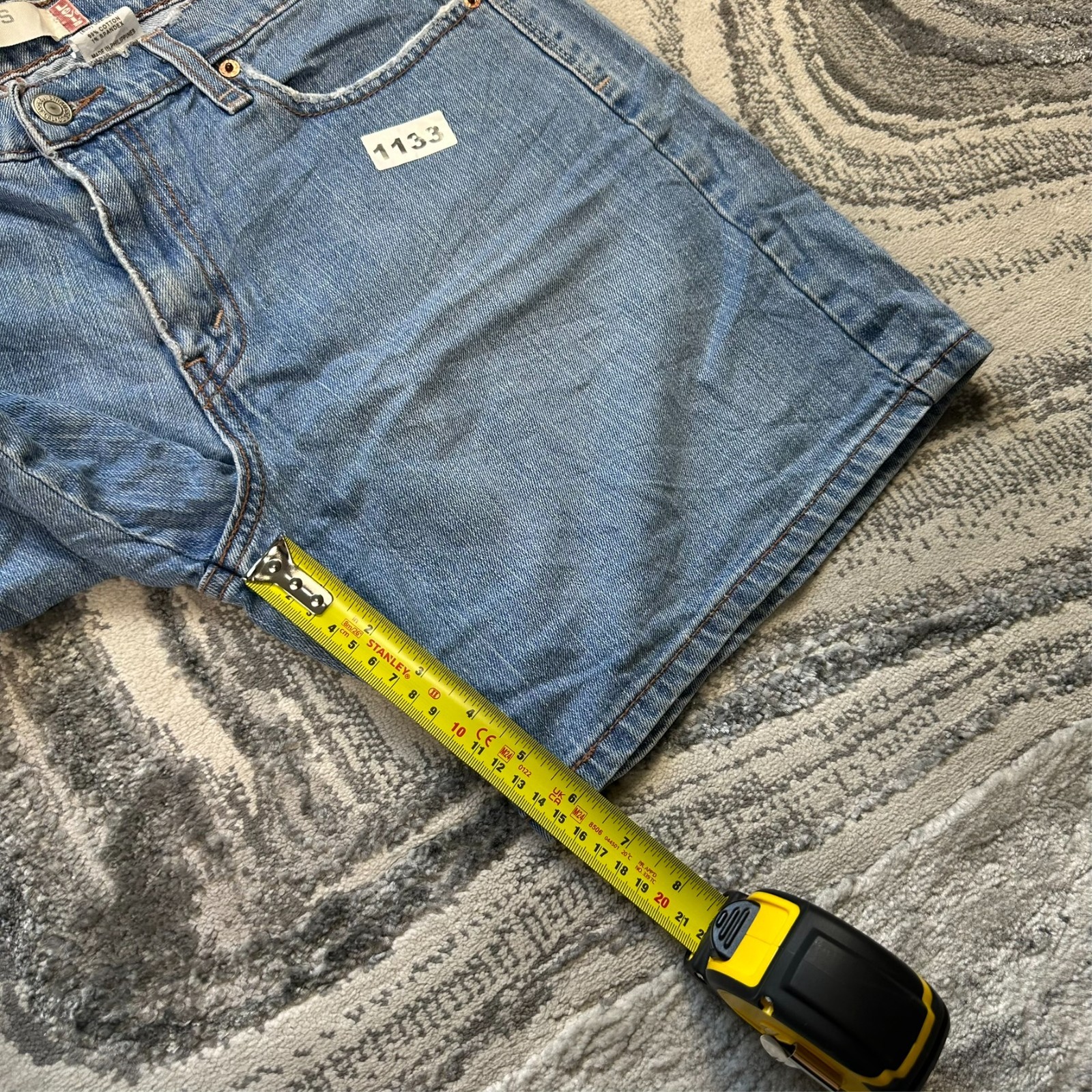 Women's VTG Levi's 515 2000's Y2K Blue Mid Rise Stretch Size 12 Denim Shorts image 6