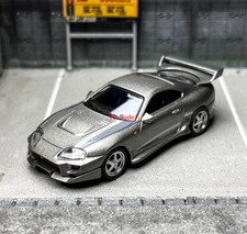 TG MINIGT 1:64 Gray Supra A80 Veilside Combat Sports Model Diecast Metal Car New