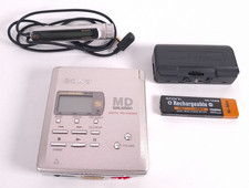 Sony MD Walkman MZ-R55 Portable Minidisc Player & Recorder Silver + Accessories 