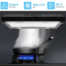 Dunstabzugshaube Touch Unterbauhaube 60cm LED Abluft Umluft Edelstahl