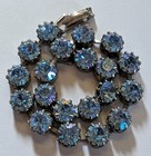 Vintage Estate Bue Rhinestone Bracelet 7 inch — photo 2