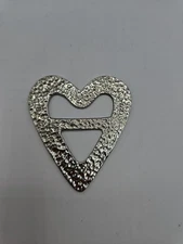 Scarf Ring Heart Buckle Clip Silk Pewter Ladycrow Scotland Love Jewellery