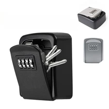 Metal Key Lock Box Wall Mounted Outdoor Password Security Safe Storage