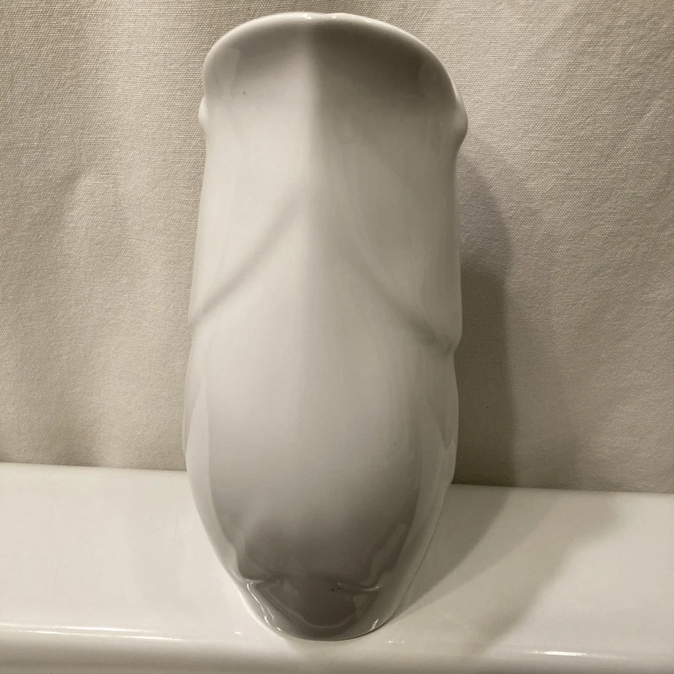 Jarrón jarra de pescado Gurgle Pot 9,5" 42 oz grande cerámica gres blanco como la nieve 2006 Foto 2 de 4