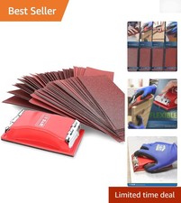 Multi-Surface Sandpaper Set: 80 Sheets in P40-P400 with Quick-Release Block